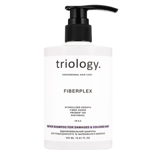 Відновлювальний шампунь для пошкодженого та фарбованого волосся Fiberplex Triology 500 мл